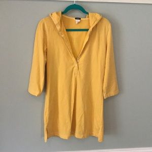 Vintage J. Crew Yellow French Terry Dress/Cover Up